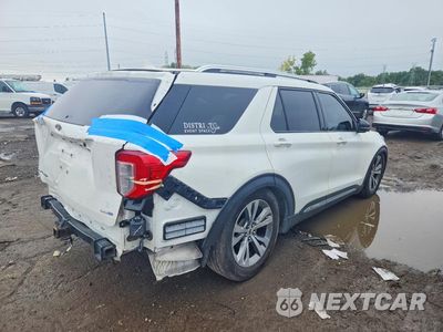 Trzecie zdjęcie samochodu z tyłu: 2020 FORD EXPLORER PLATINUM VIN:1FM5K8HC1LGA32167 - miniatura