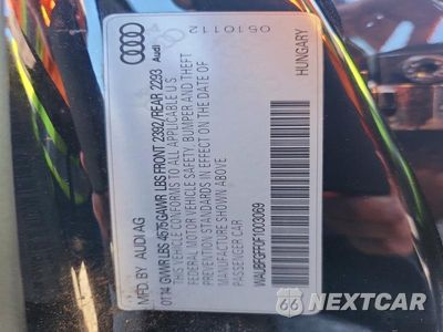 Zdjęcie 12 z 12 samochodu: 2015 AUDI A3 PREMIUM VIN:WAUBFGFF0F1003069 - miniatura