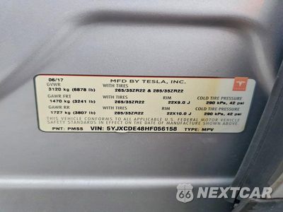 Zdjęcie 13 z 13 samochodu: 2017 TESLA MODEL X VIN:5YJXCDE48HF056158 - miniatura
