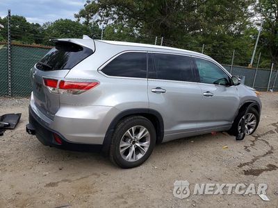 Trzecie zdjęcie samochodu z tyłu: 2015 TOYOTA HIGHLANDER XLE VIN:5TDJKRFH8FS120487 - miniatura