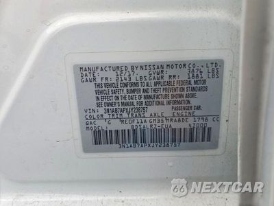 Zdjęcie 12 z 12 samochodu: 2018 NISSAN SENTRA SR VIN:3N1AB7APXJY238757 - miniatura