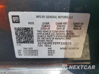 Zdjęcie 14 z 14 samochodu: 2026 GMC SIERRA K2500 AT4 VIN:1GT4UPEY0TF110173 - miniatura