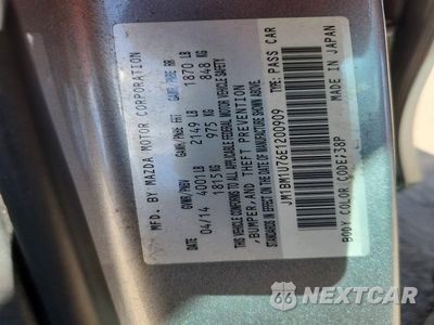 Zdjęcie 12 z 12 samochodu: 2014 MAZDA 3 SPORT VIN:JM1BM1U76E1200909 - miniatura