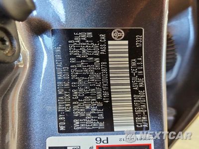 Zdjęcie 12 z 12 samochodu: 2013 TOYOTA CAMRY LE VIN:4T1BF1FK3DU238778 - miniatura