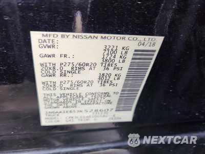Zdjęcie 12 z 12 samochodu: 2018 NISSAN TITAN SV VIN:1N6AA1E65JN528607 - miniatura