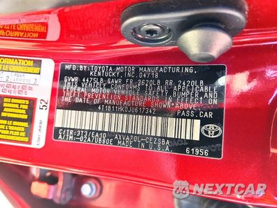 Zdjęcie 12 z 12 samochodu: 2018 TOYOTA CAMRY SE VIN:4T1B11HK0JU617342 - miniatura