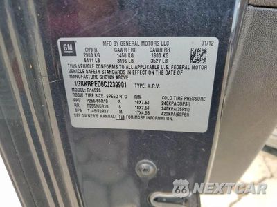 Zdjęcie 12 z 12 samochodu: 2012 GMC ACADIA SLE VIN:1GKKRPED6CJ239901 - miniatura