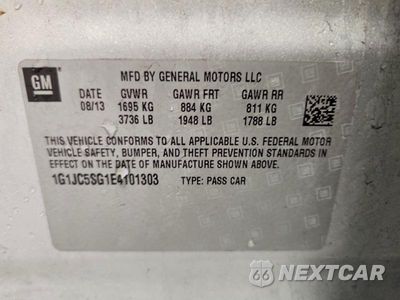 Zdjęcie 12 z 12 samochodu: 2014 CHEVROLET SONIC LT VIN:1G1JC5SG1E4101303 - miniatura