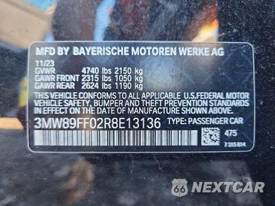 Zdjęcie 12 z 12 samochodu: 2024 BMW 330XI VIN:3MW89FF02R8E13136 - miniatura