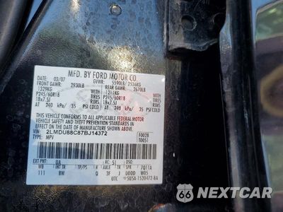 Zdjęcie 13 z 13 samochodu: 2007 LINCOLN MKX VIN:2LMDU88C87BJ14372 - miniatura
