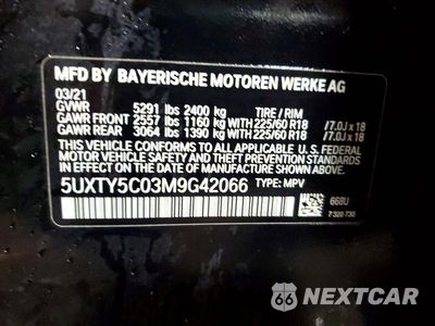 Zdjęcie 13 z 13 samochodu: 2021 BMW X3 XDRIVE30I VIN:5UXTY5C03M9G42066 - miniatura