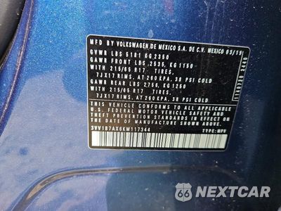 Zdjęcie 13 z 13 samochodu: 2019 VOLKSWAGEN TIGUAN S VIN:3VV1B7AX6KM117344 - miniatura