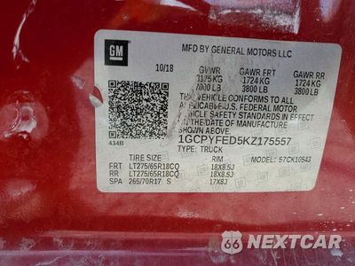 Zdjęcie 13 z 13 samochodu: 2019 CHEVROLET SILVERADO K1500 LT TRAIL BOSS VIN:1GCPYFED5KZ175557 - miniatura
