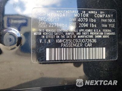 Zdjęcie 13 z 13 samochodu: 2018 HYUNDAI IONIQ LIMITED VIN:KMHC85LC9JU072636 - miniatura