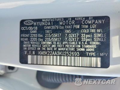 Zdjęcie 12 z 12 samochodu: 2019 HYUNDAI KONA SEL VIN:KM8K22AA3KU252693 - miniatura