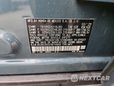 Zdjęcie 13 z 13 samochodu: 2026 HONDA HR-V LX VIN:3CZRZ2H33TM744856 - miniatura