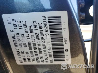 Zdjęcie 13 z 13 samochodu: 2012 HONDA ACCORD EX VIN:1HGCP2F74CA013701 - miniatura