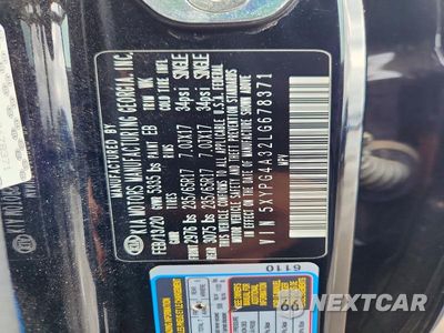 Zdjęcie 12 z 12 samochodu: 2020 KIA SORENTO L VIN:5XYPG4A32LG678371 - miniatura