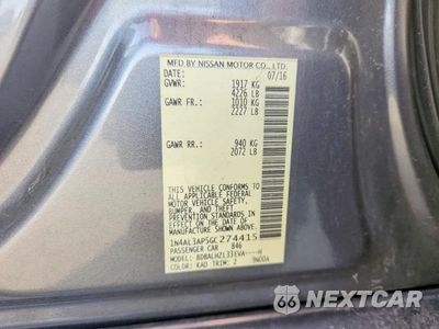 Zdjęcie 12 z 12 samochodu: 2016 NISSAN ALTIMA 2.5 SR VIN:1N4AL3AP5GC274415 - miniatura