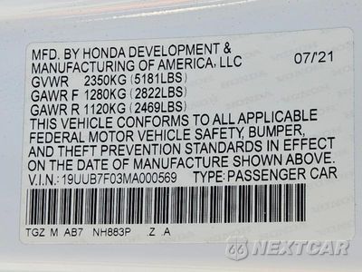 Zdjęcie 13 z 13 samochodu: 2021 ACURA TLX TYPE S VIN:19UUB7F03MA000569 - miniatura