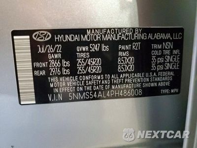 Zdjęcie 13 z 13 samochodu: 2023 HYUNDAI SANTA FE CALLIGRAPHY VIN:5NMS54AL4PH486008 - miniatura