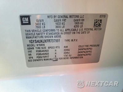 Zdjęcie 13 z 13 samochodu: 2015 CADILLAC ESCALADE ESV PLATINUM VIN:1GYS4UKJXFR737991 - miniatura