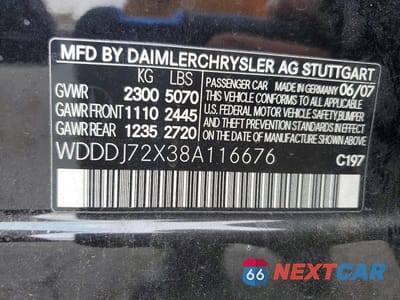 Zdjęcie 12 z 12 samochodu: 2008 MERCEDES-BENZ CLS 550 VIN:WDDDJ72X38A116676 - miniatura