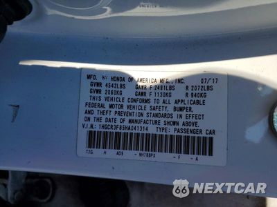 Zdjęcie 13 z 13 samochodu: 2017 HONDA ACCORD EXL VIN:1HGCR3F85HA041314 - miniatura