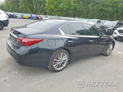 Trzecie zdjęcie samochodu z tyłu: 2018 INFINITI Q50 3.0T LUXE VIN:JN1EV7ARXJM430399 - miniatura