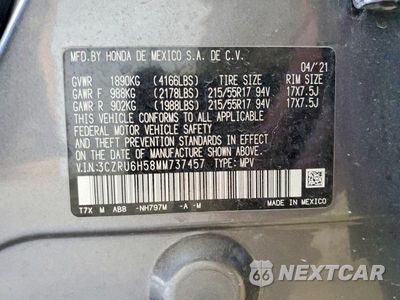 Zdjęcie 13 z 13 samochodu: 2021 HONDA HR-V EX VIN:3CZRU6H58MM737457 - miniatura