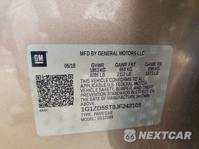 Zdjęcie 12 z 12 samochodu: 2018 CHEVROLET MALIBU LT VIN:1G1ZD5ST0JF243105 - miniatura