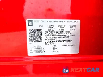 Zdjęcie 12 z 12 samochodu: 2021 CHEVROLET BLAZER 2LT VIN:3GNKBHRS8MS513802 - miniatura