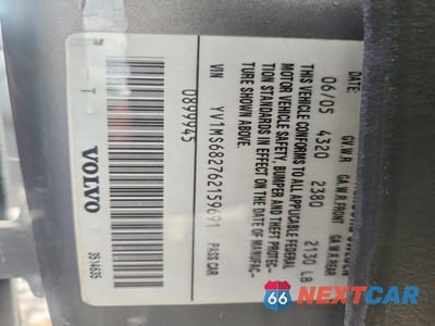 Zdjęcie 12 z 12 samochodu: 2006 VOLVO S40 T5 VIN:YV1MS682762159691 - miniatura