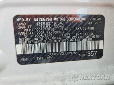 Zdjęcie 14 z 14 samochodu: 2018 MITSUBISHI OUTLANDER SPORT ES VIN:JA4AP3AW2JU024664 - miniatura