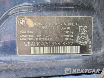 Zdjęcie 12 z 12 samochodu: 2011 BMW 328 XI VIN:WBAPK7C50BA818752 - miniatura
