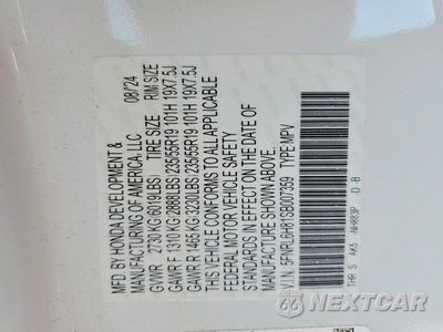 Zdjęcie 13 z 13 samochodu: 2025 HONDA ODYSSEY VIN:5FNRL6H81SB007359 - miniatura
