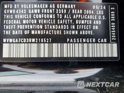 Zdjęcie 12 z 12 samochodu: 2024 VOLKSWAGEN GTI S VIN:WVWGA7CD3RW218527 - miniatura