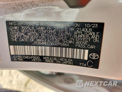 Zdjęcie 13 z 13 samochodu: 2024 TOYOTA COROLLA LE VIN:JTDB4MEE0RJ015484 - miniatura