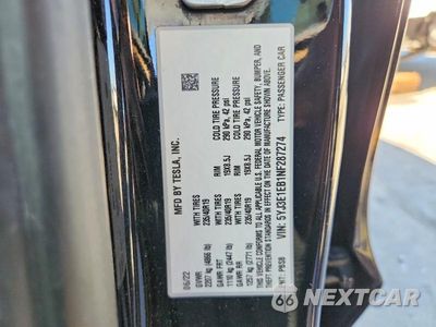 Zdjęcie 12 z 12 samochodu: 2022 TESLA MODEL 3 VIN:5YJ3E1EB1NF287274 - miniatura