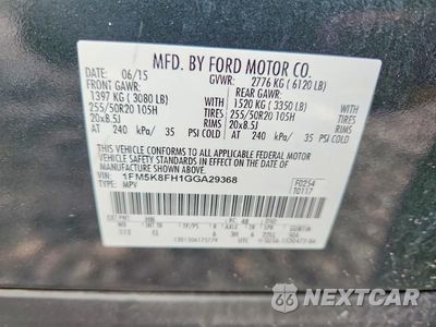 Zdjęcie 13 z 13 samochodu: 2016 FORD EXPLORER LIMITED VIN:1FM5K8FH1GGA29368 - miniatura