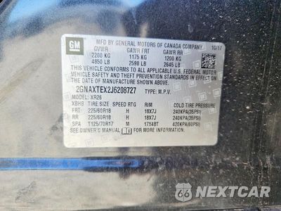 Zdjęcie 12 z 12 samochodu: 2018 CHEVROLET EQUINOX LT VIN:2GNAXTEX2J6208727 - miniatura