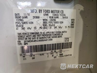 Zdjęcie 14 z 14 samochodu: 2011 FORD EDGE LIMITED VIN:2FMDK4KC6BBA61358 - miniatura