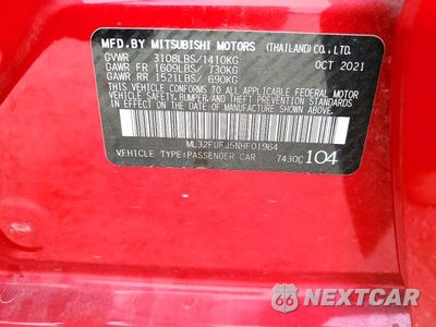 Zdjęcie 13 z 13 samochodu: 2022 MITSUBISHI MIRAGE G4 ES VIN:ML32FUFJ5NHF01964 - miniatura