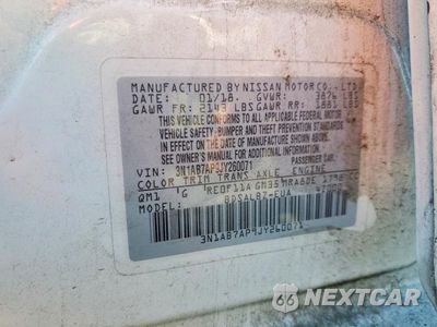 Zdjęcie 12 z 12 samochodu: 2018 NISSAN SENTRA S VIN:3N1AB7AP9JY260071 - miniatura