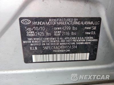Zdjęcie 12 z 12 samochodu: 2011 HYUNDAI SONATA SE VIN:5NPEC4AC4BH151314 - miniatura