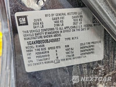 Zdjęcie 13 z 13 samochodu: 2011 BUICK ENCLAVE CXL VIN:5GAKRBED0BJ409667 - miniatura