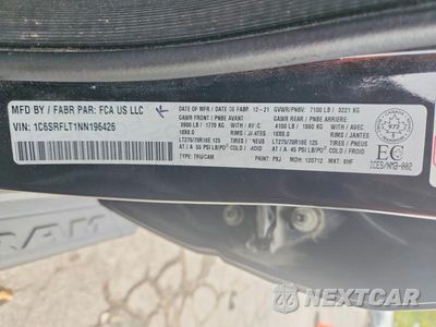 Zdjęcie 12 z 12 samochodu: 2022 RAM 1500 REBEL VIN:1C6SRFLT1NN196426 - miniatura