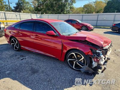 Czwarte zdjęcie samochodu z boku: 2018 HONDA ACCORD SPORT VIN:1HGCV1F30JA019201 - miniatura