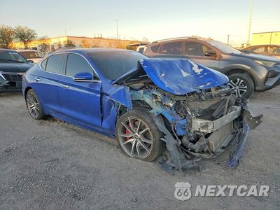 Czwarte zdjęcie samochodu z boku: 2019 GENESIS G70 3.3T ADVANCED VIN:KMTG34LE3KU027307 - miniatura