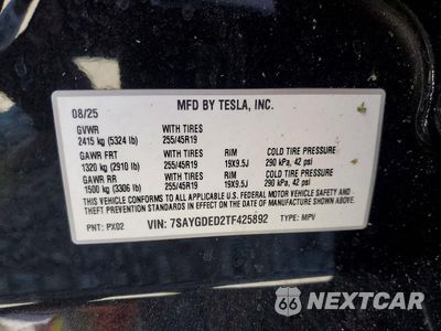 Zdjęcie 13 z 13 samochodu: 2026 TESLA MODEL Y VIN:7SAYGDED2TF425892 - miniatura